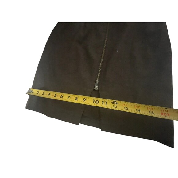 Banana Republic Skirt Mini Size 4 Stretch Lined Side Zip Brown - Picture 5 of 10